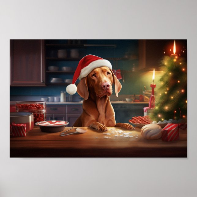 Affiche Vizsla Christmas Cookies Festive Holiday (Devant)