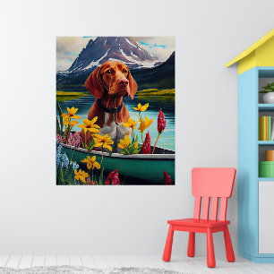 Affiche Vizsla sur une rame : une aventure Pittoresque