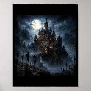 Affiche Vlad l'Empaleur Art de Château Médiéval Sombre