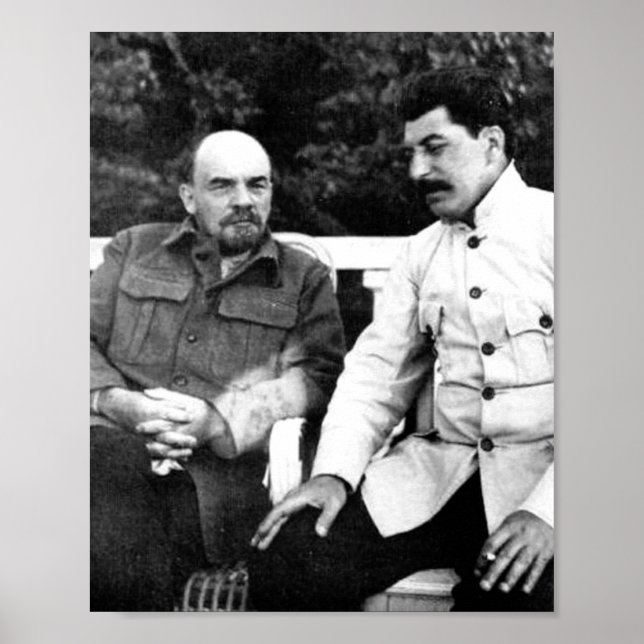 Affiche Vladimir Lenin et Joseph Staline (Devant)
