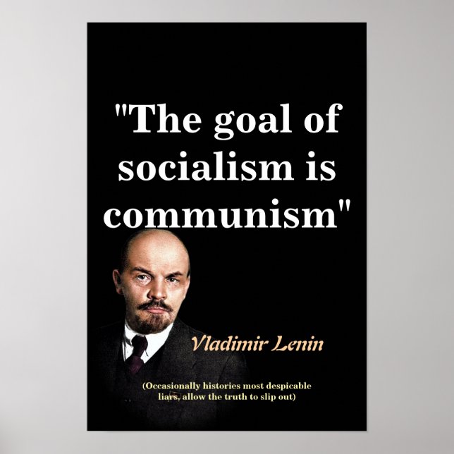Affiche Vladimir Lenin Quote On Socialism And Communism (Devant)