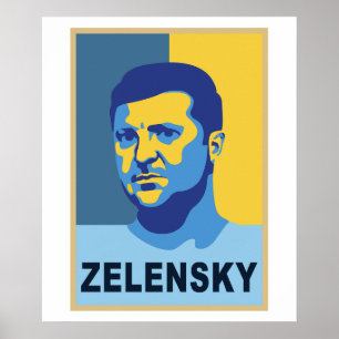 Affiche Vladimir Zelensky - Je suis avec l'Ukraine