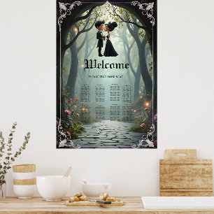 Affiche Vœux au Clair de Lune – Un Moment de Mariage Gothi