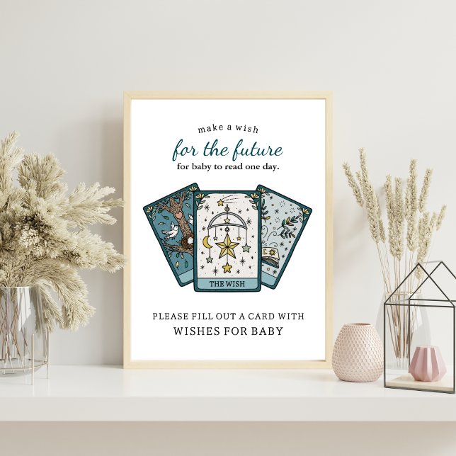 Affiche Vœux de Baby Shower Tarot pour panneau d'activité  (Créateur téléchargé)