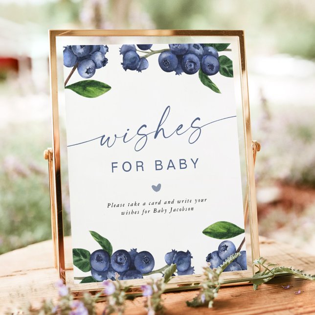 Affiche Vœux de bébé à la myrtille Bébé Sucré pour la panc (Créateur téléchargé)