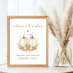 Affiche Vœux de conseils pour la baby shower de jumeaux au