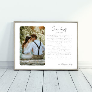 Affiche Voeux de mariage avec cadeau d'anniversaire photo 