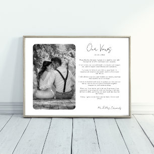 Affiche Vœux de mariage avec cadeau d'anniversaire photo i