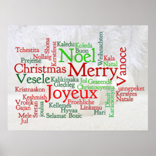 Affiche Vœux de Noël autour du monde