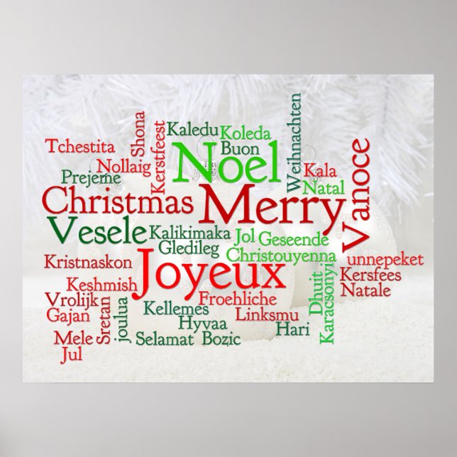 Affiche Vœux de Noël autour du monde (Devant)