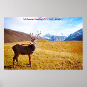 Affiche Vœux de Noël Mon Chasseur Cueilleur
