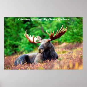 Affiche Vœux de Noël Mon Chasseur Cueilleur