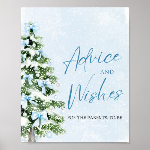 Affiche Vœux et Conseils pour la Baby Shower de l'Arbre de