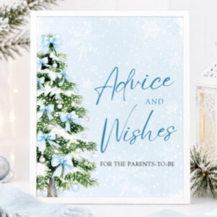 Affiche Vœux et Conseils pour la Baby Shower de l'Arbre de