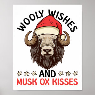 Affiche Vœux laineux et baisers de bœuf musqué - Bœuf musq