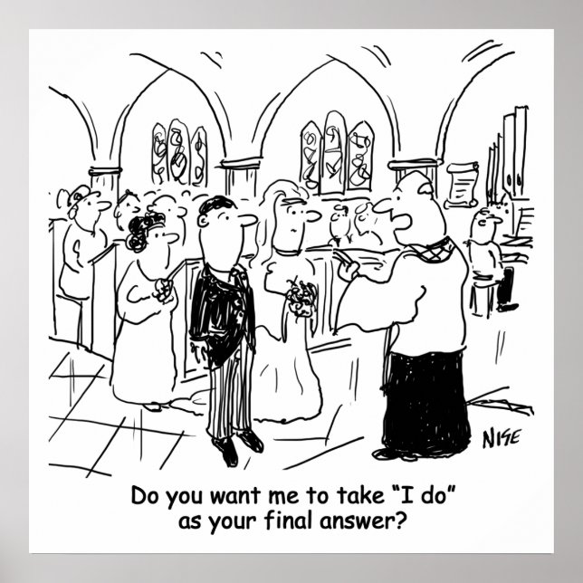 Affiche Voeux mariages - Je fais comme réponse finale (Devant)
