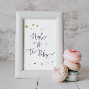 Affiche Voeux pour bébé Baby shower non sexiste