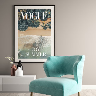 Affiche Vogue Beach Vintage voyage