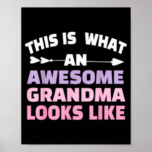 Affiche Voici à quoi ressemble une super grand-mère Grandm