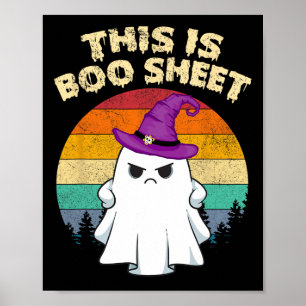 Affiche Voici Bosheet Ghost Retro Halloween Costume Me