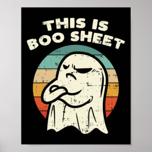 Affiche Voici Bosheet Ghost Retro Halloween Costume Me
