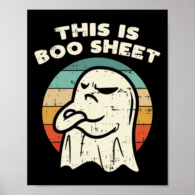 Affiche Voici Bosheet Ghost Retro Halloween Costume Me (Devant)