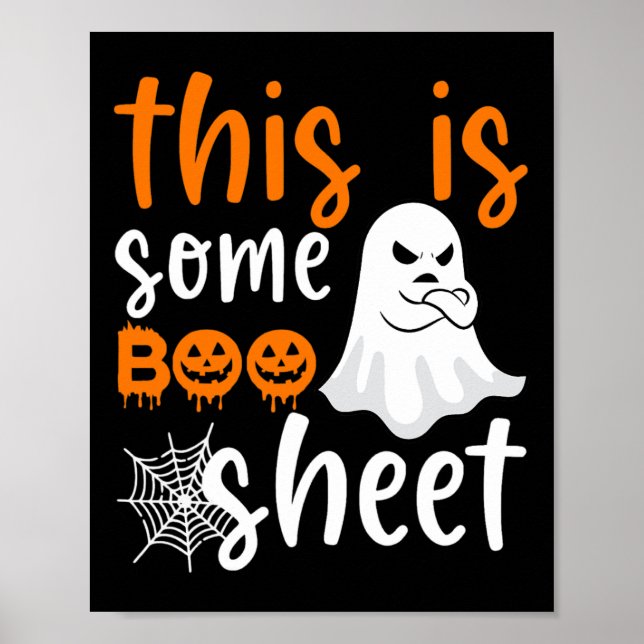 Affiche Voici Bosheet Ghost Retro Halloween Costume Me (Devant)