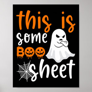 Affiche Voici Bosheet Ghost Retro Halloween Costume Me
