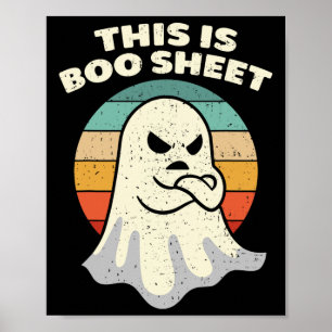 Affiche Voici Bosheet Ghost Retro Halloween Costume Me
