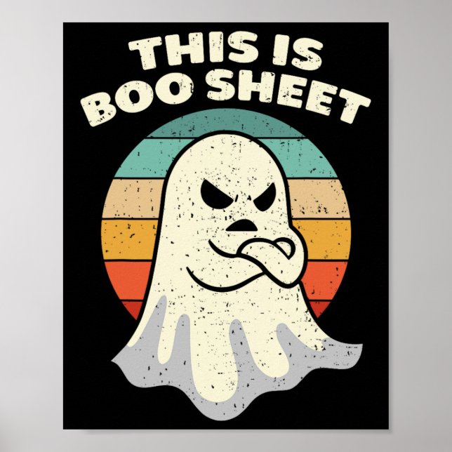 Affiche Voici Bosheet Ghost Retro Halloween Costume Me (Devant)