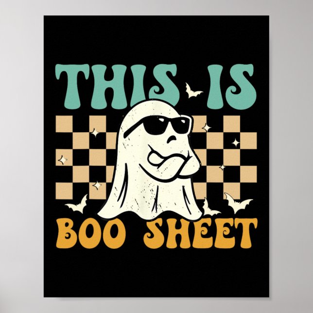 Affiche Voici Bosheet Ghost Retro Halloween Costumes Homme (Devant)