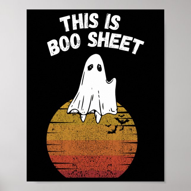 Affiche Voici Bosheet Ghost Retro Halloween Easy Costu (Devant)