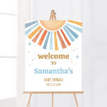 Affiche Voici l'accueil du Baby shower Son<br><div class="desc">Faites de votre événement spécial avec ce Baby shower Sunshine avec notre Affiche de bienvenue mignonne et joliment imprimable avec adorable Ici vient le thème Baby shower Soleil. Téléchargez,  personnalisez et créez des souvenirs durables avec cette touche parfaite pour votre fête joyeuse ! BS642</div>