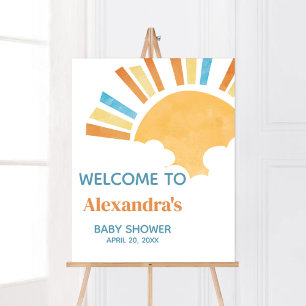 Affiche Voici l'accueil du Baby shower Son