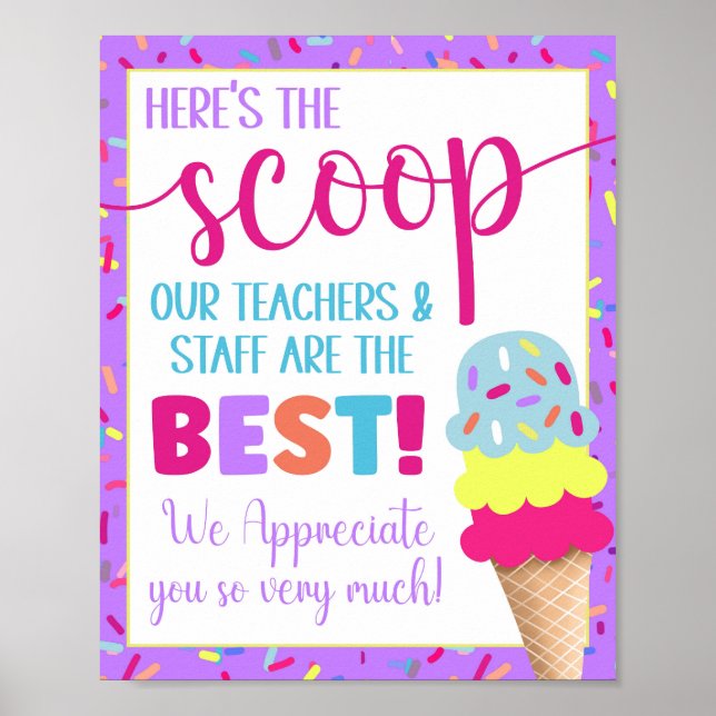 Affiche Voici l'appréciation de la crème glacée Scoop (Devant)