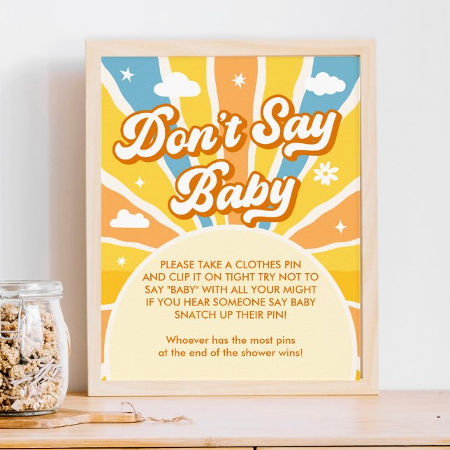 Affiche Voici le Baby shower du soleil ne pas dire Baby Ga (Créateur téléchargé)