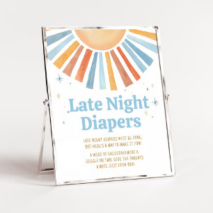 Affiche Voici le Baby shower Fils Diapeurs de nuit tardive
