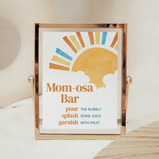 Affiche Voici le Baby shower Fils Maman Osa Bar (Here Comes the Son Baby Shower Mom Osa Bar)