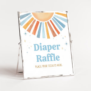 Affiche Voici le Baby shower Fils Raffle