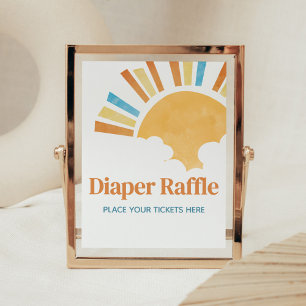 Affiche Voici le Baby shower Fils Raffle