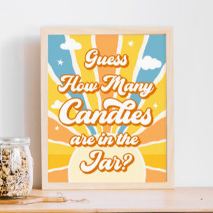 Affiche Voici le Baby shower Sun Devinez combien