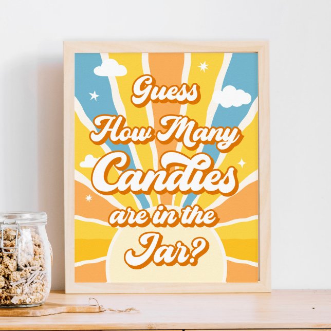 Affiche Voici le Baby shower Sun Devinez combien (Créateur téléchargé)