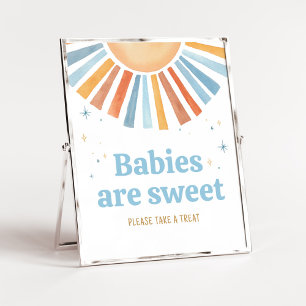 Affiche Voici le Fils Baby shower Les bébés sont doux