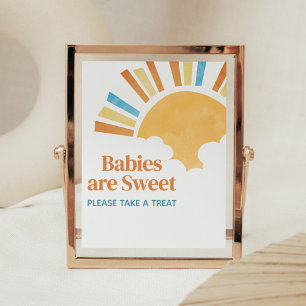 Affiche Voici le Fils Baby shower Les bébés sont doux