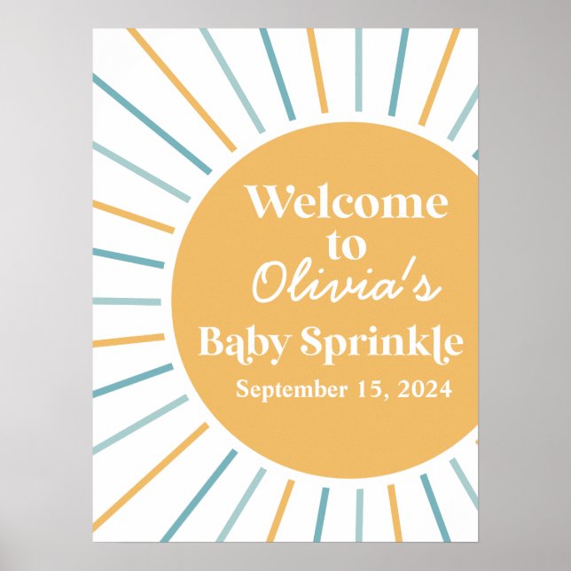 Affiche Voici le fils Boho Sunshine Baby Sprinkle (Devant)