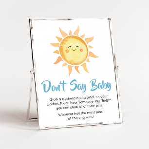 Affiche Voici le Fils mignon Soleil Ne pas dire Bébé