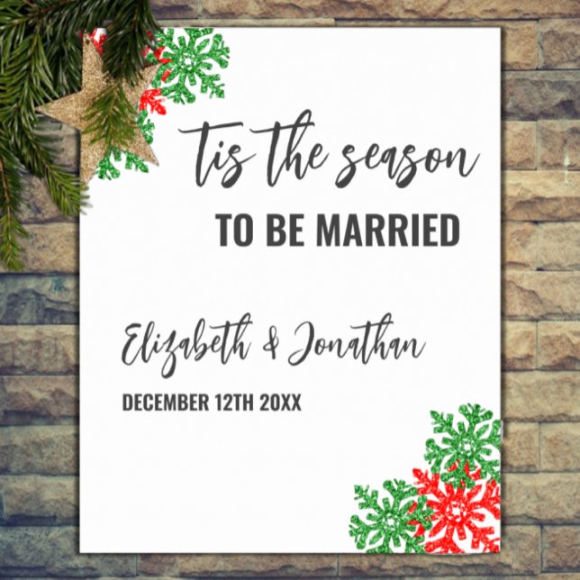 Affiche Voici Le Mariage De Noël De La Saison (Créateur téléchargé)