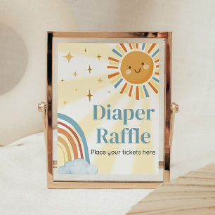 Affiche Voici le Son Retro Baby shower Déchets Raffle