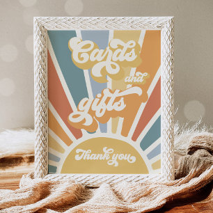 Affiche Voici Le Son Sun Baby shower Cartes Et Cadeaux