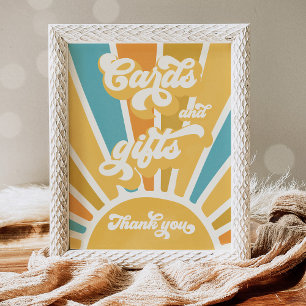 Affiche Voici Le Son Sun Baby shower Cartes Et Cadeaux